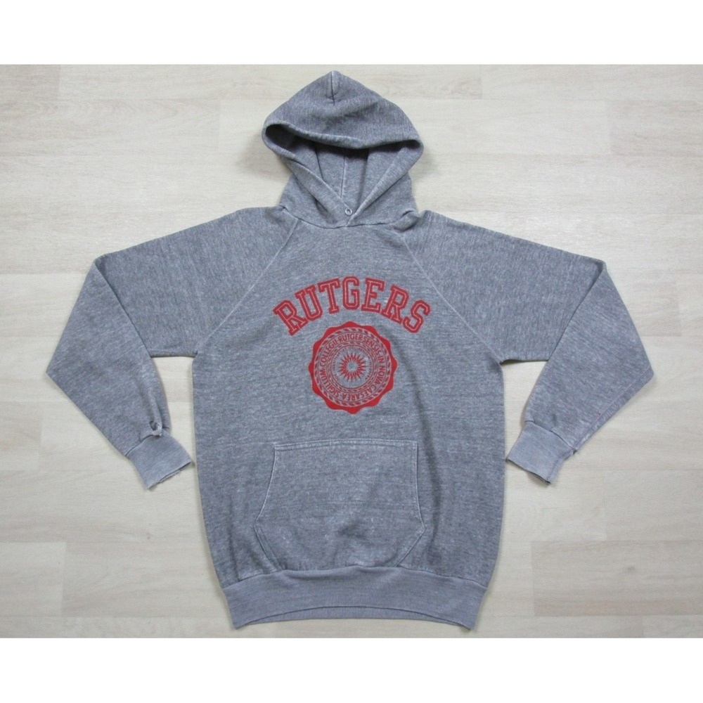 Vintage 70s 80s Rutgers Scarlet Knights Hoodie Men's (S/M) Artex Sailboat USA